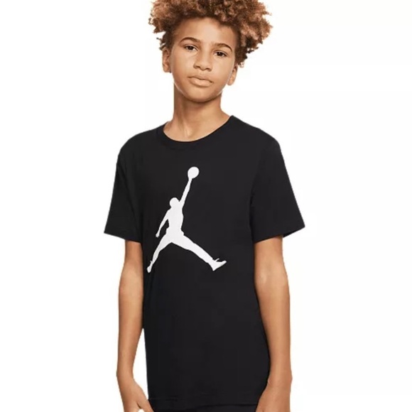 Nike Air Jordan T Shirt tee M 10-12 Youth performance dri-fit black jumpman - Picture 4 of 11